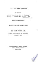 Cover of Letters and Papers of ... Thomas Scott, never before published: with occasional observations by J. Scott
