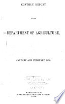Cover of Monthly Reports of the Department of Agriculture