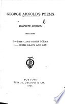 Cover of George Arnold's Poems. Complete Edition, Etc.