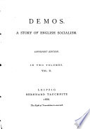 Cover of Demos, a story of English socialism