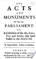 Cover of The Acts and Monuments of Our Late Parliament