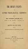 Cover of The Devil's Pulpit: Or Astro-Theological Sermons