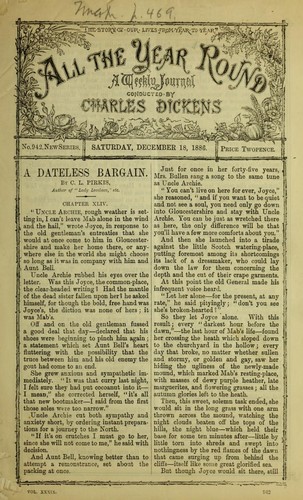Cover of All the year round a weekly journal conducted by Charles Dickens : Saturday, December 18, 1886