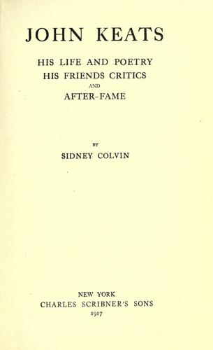 Cover of John Keats