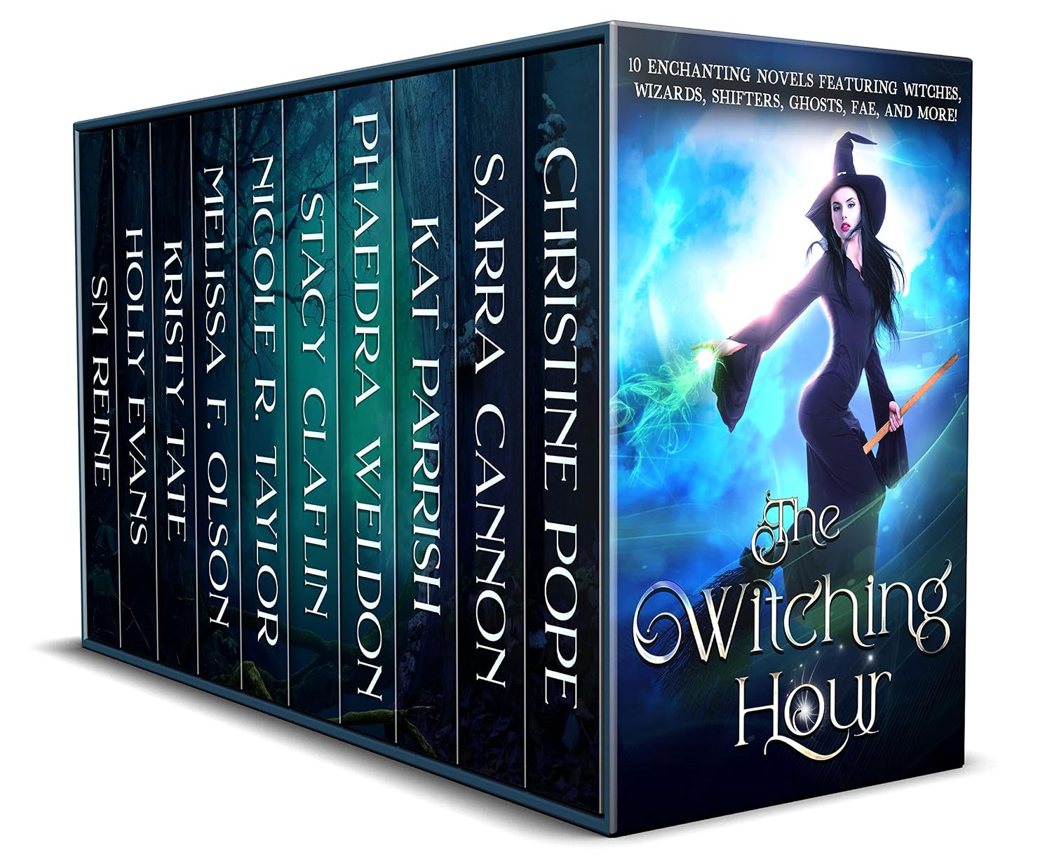 Cover of The Witching Hour: 10 Enchanting Novels Featuring Witches, Wizards, Vampires, Shifters, Ghosts, Fae, and More!
