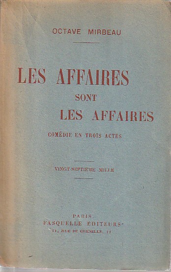 Cover of Les affaires sont les affaires