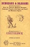 Cover of Greyhawk: Additional Rules for Fantastic Medieval Wargames Campaigns Playable with Paper and Pencil and Miniature Figures