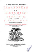 Cover of C. Cornelius Tacitus Jaarboeken en historiën, ook zyn Germanië, en't leeven van J. Agricola