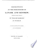 Cover of Descriptions of the Sheriffdoms of Lanark and Renfrew Compiled about M.DCC.X by William Hamilton