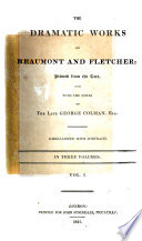Cover of The Dramatic Dramatic Works Of Beaumont And Fletcher