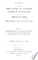 Cover of Cases Decided in the Court of Session, Court of Justiciary, and House of Lords