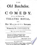 Cover of The Old Batchelor ... The Seventh Edition