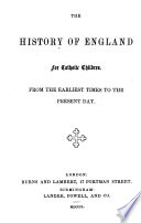 Cover of The History of England for Catholic Children