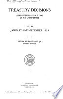 Cover of Treasury Decisions Under Internal Revenue Laws of the United States