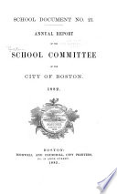 Cover of Annual Report of the School Committee of the City of Boston