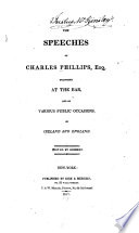 Cover of The Speeches of Charles Phillips, Esq
