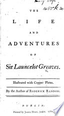 Cover of The adventures of Sir Launcelot Greaves. By the auth of Roderick Random