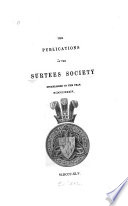 Cover of Depositions and Other Ecclesiastical Proceedings from the Courts of Durham