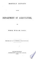 Cover of Monthly Report of the Department of Agriculture
