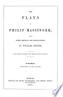 Cover of Plays, with Notes Critical and Explanatory by W. Gifford. 3. Ed