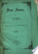 Cover of Don Juan ... Metrisk bearbeidet efter den engelske Original af H. Schou