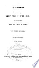 Cover of Memoirs of General Miller