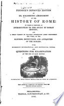Cover of Pinnock's Improved Edition of Dr. Goldsmith's Abridgment of the History of Rome