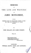 Cover of Memoirs of the Life and Writings of James Montgomery