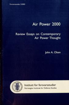 Cover of Air power 2000 : review essays on contemporary air power thought