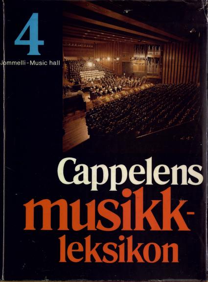 Cover of Cappelens musikkleksikon. 4 : Jommelli - Music hall