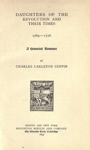 Cover of Daughters of the revolution and their times, 1769-1776