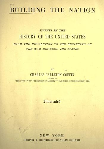 Cover of Building the nation