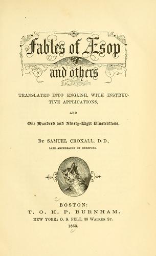 Cover of Fables of Aesop and others