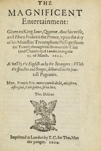 Cover of The magnificent entertainment