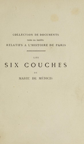 Cover of Les six couches de Marie de Medicis