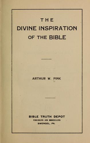 Cover of The divine inspiration of the Bible