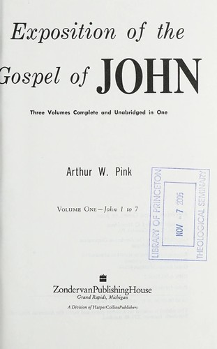 Cover of Exposition of the Gospel of John