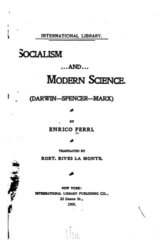 Cover of Socialism and modern science. (Darwin, Spencer, Marx)