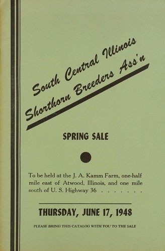 Cover of South Central Illinois Shorthorn Breeders Ass'n spring sale