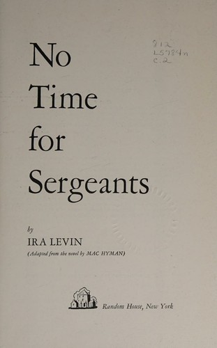 Cover of No Time for Sergeants