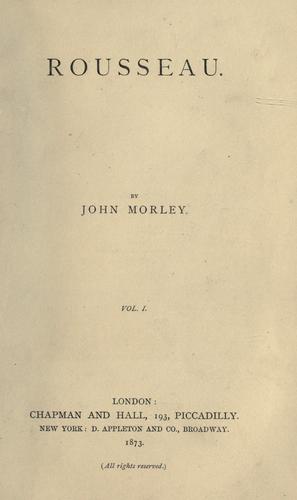 Cover of Rousseau