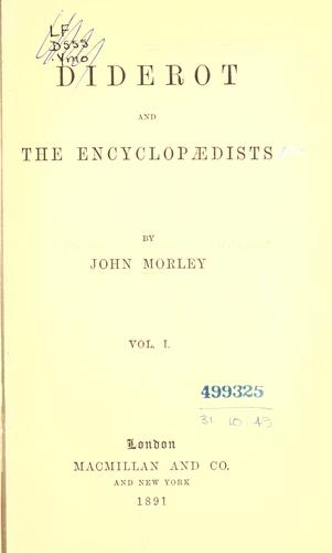 Cover of Diderot and the encyclopaedists