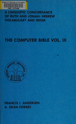 Cover of A linguistic concordance of Ruth and Jonah