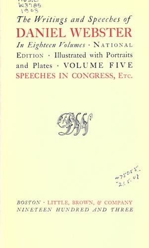 Cover of The writings and speeches