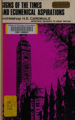 Cover of Signs of the times and ecumenical aspirations