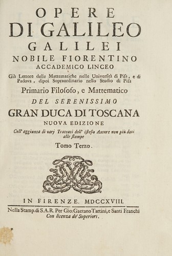 Cover of Opere di Galileo Galilei ..