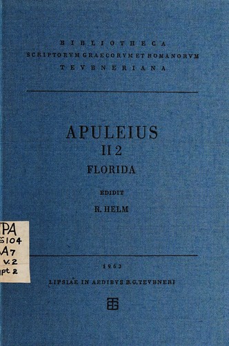 Cover of Apulei Opera quae supersunt