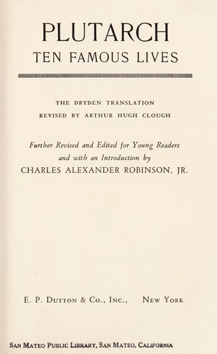 Cover of Ten famous lives