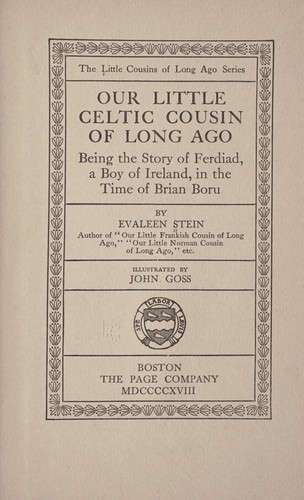 Cover of Our little Celtic cousin of long ago