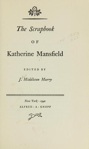 Cover of The scrapbook of Katherine Mansfield